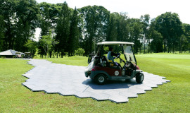 Vehicular pathway assembled from modular TrackGard® System