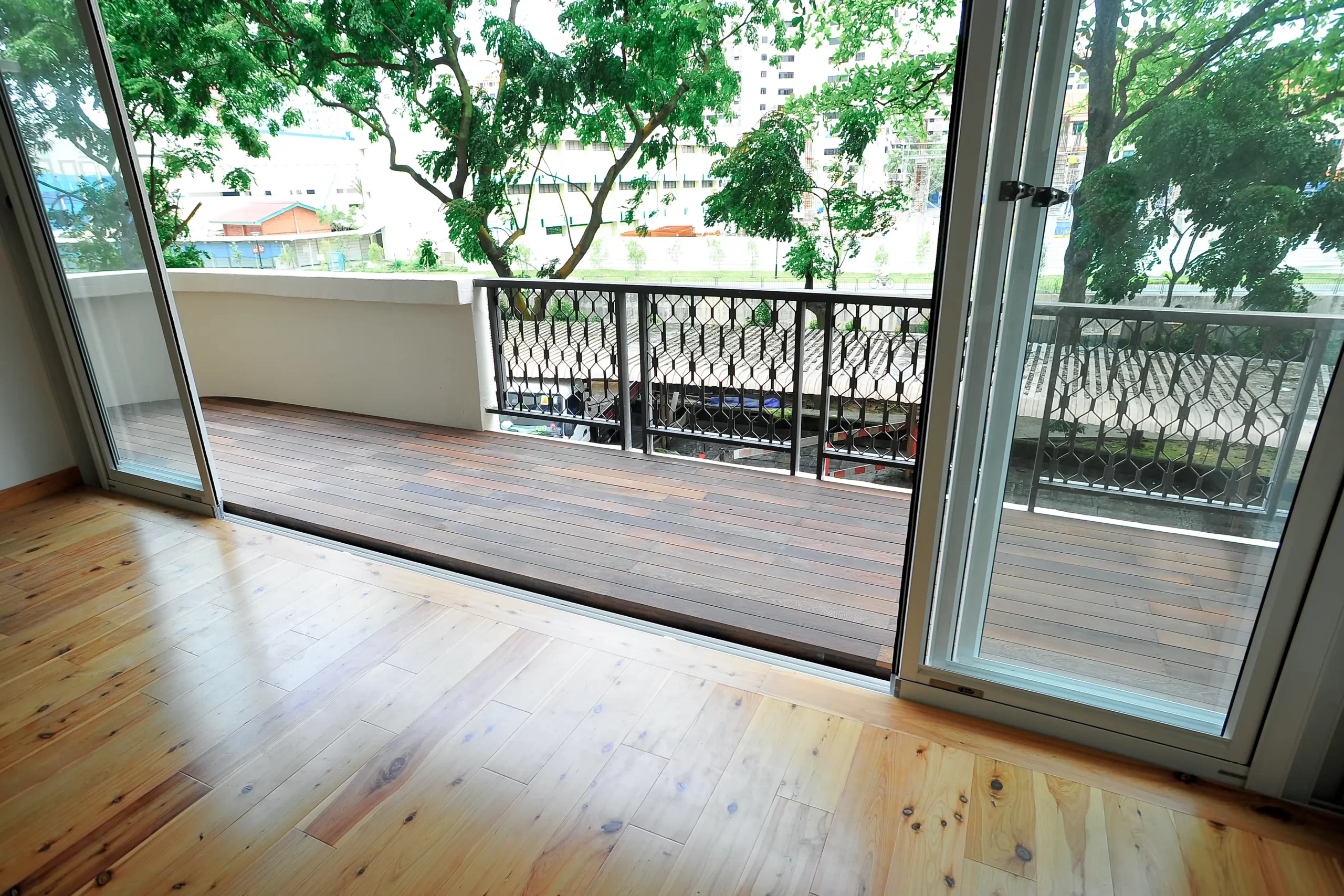 wood decking | Balconies of Condominiums and Detached Houses