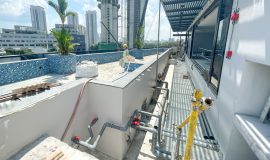 Panoramic Sky Pool - 1000mm Height Raised Deck Construction - Condominium Sky Terrace
