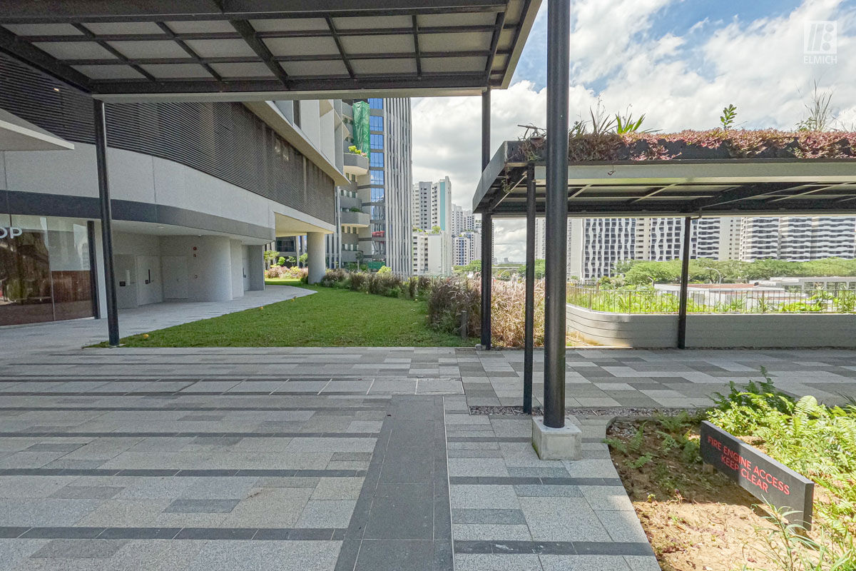 Punggol Digital District | SIT Punggol | Sky & Roof Gardens | Rain Gardens | Fire Engine Accessway