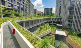 Punggol Digital District | SIT Punggol | Sky & Roof Gardens | Rain Gardens | Fire Engine Accessway